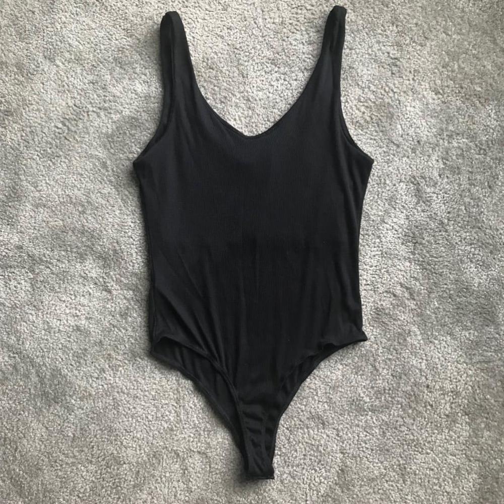 EUC Willow Womens Ribbed Black Bodysuit - Picture 5 of 6
